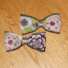 Groovy Chic Boutique Glitter Floral Flower Hair Clip Set of 2