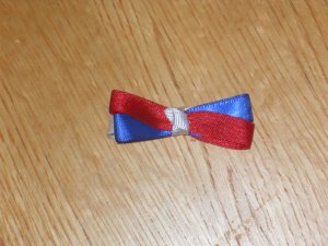 Red, White & Blue 4th of July 2" Hair Bow With Knot Center