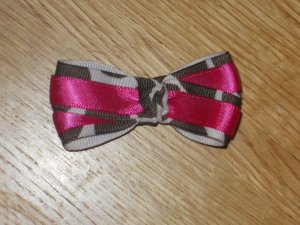 Hot Pink & Brown Giraffe Zebra Print Boutique Hair Bow *Knotted Center*