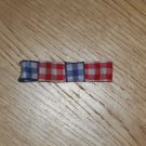 Mini Red, White, & Blue Checkered Gingham 4th of July Hair Bow Clip