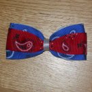 Red & Blue Bandana Paisley Print 3.5" Hair Bow