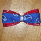 Blue & Red Bandana Paisley Print 3.5" Hair Bow