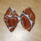 Football Cheerleader Sport 3" Hair Bow Clip