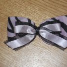 Adorable Pink & Black Zebra Print Hair Bow