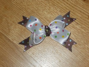 Birthday Girl Polka Dot Boutique Hair Bow Clip