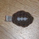Mini Crochet Football Hair Clip