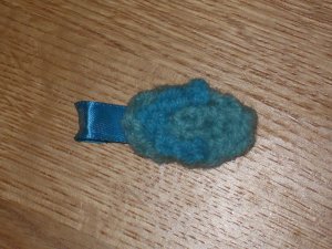 Mini Crochet Flip Flop Hair Clip *Turquoise Blue*