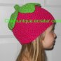 NEW! Boutique Hot Pink Crochet Strawberry Berry Hat *Any Size Available*