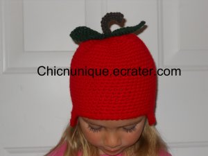 NEW! Fall Boutique Apple Crochet Hat *Any Size Available*