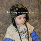 Military Army Aviator Earflap Crochet Hat *Any Size/Color Available*