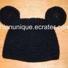 Mickey Mouse Crochet Hat With Ears *Any Size Available*