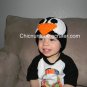 Adorable *Pittsburg Penquin*, *Happy Feet* Black Penquin Crochet Hat *Any Size Available*