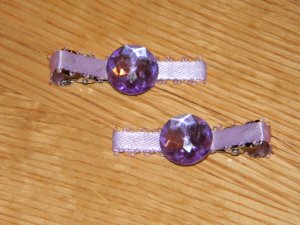 Only 1 Set Left!  Set of Light Purple Gem Clips!