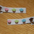 New!!  Set of Cupcake Hair Clips!