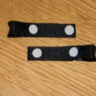 New!! Set of Black With White Polka Dot Hair Clips