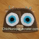 •◘• Owl Hoo Custom Crochet Hat *Any Size Available* •◘•