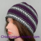 Northwestern University Team Colors Adult Size Crochet Hat