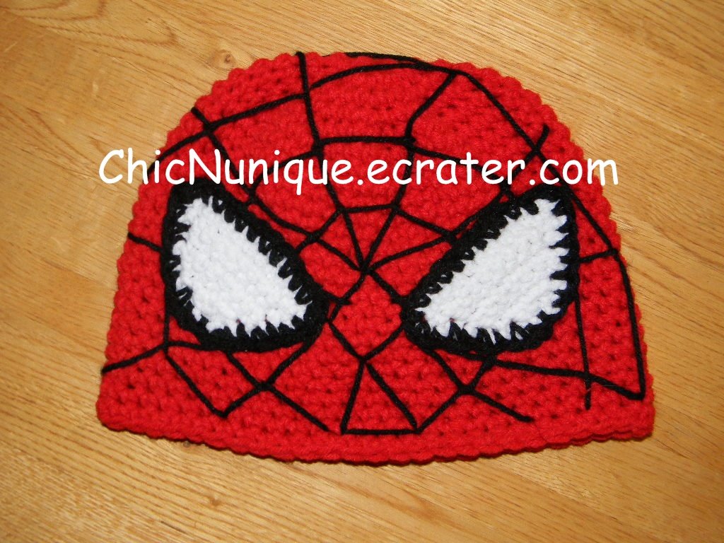 crochet spiderman hat