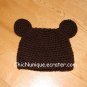 Handmade Crochet Custom Brown Bear Hat ***Newborn-12 Month Sizes***