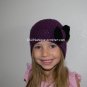 Adorable Custom Handmade Purple Chic Crochet Bow Hat *Any Size Available*
