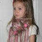 Hickey Hider Hooded Cowl/Neckwarmer/Hankie Scarf With Fringe & Buttons *Pink Camoflauge*Child-Adult