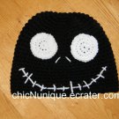 Nightmare Before Christmas, *BLACK* Jack Skellington Crochet Hat *Any Size Available*