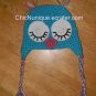 &acirc;�� Custom Crochet Girl's Sleepy Sleeping Owl Earflap Hat &acirc;�&cent;All Sizes/Colors Available&acirc;�&cent;