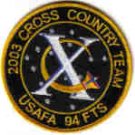 USAFA 94FTS 2003 CROSS COUNTRY TEAM AIR FORCE PATCH SOLDIER