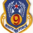 NINTH AIR FORCE MILITARY INSIGNIA PATCH Shaw AFB, South Carolina WAR AIRCRAFT PILOT CREW