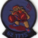 62 TFTS USAF PATCH $5 TACTICAL FIGHTER TRAINING SQUADRON WAR JET AIRCRAFT MACDILL AFB FLORIDA