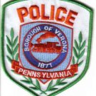 PENNSYLVANIA POLICE BOROUGH OF VERONA 1871 UNIFORM PATCH COPS CSI LAW OFFICER