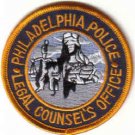 PHILADELPHIA POLICE LEGAL COUNSEL'S OFFICE PATCH LAW OFFICER COPS CSI DRUGS GUNS THIEFS