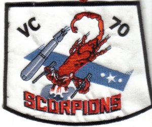 VC-70 SCORPIONS U.S.NAVY PATCH $5 INSIGNIA MILITARY EMBLEM WAR BOMBER AIRCRAFT