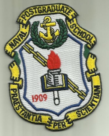 NAVAL POSTGRADUATE SCHOOL 1909 U.S.NAVY PATCH SAILOR SOLDIER OFFICER PILOT