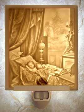 Dreaming of Christmas Flat Lithophane Nightlight