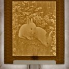 Baby Bunnies Flat Lithophane Nightlight