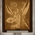 Crescent Moon Fairy Flat Lithophane Nightlight