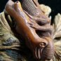 CHAMELEON ANOLE LIZARD CARVED MILO WOOD MINIATURE 2"    FREE GIFTS & USA SHIPPING