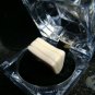 FOSSIL ALASKA MAMMOTH IVORY WAVY DESIGN RING SIZE 6.5  HAND CRAFTED FREE CLEAR RING BOX