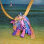 Dichroic Glass Pendant - " Freedom " - Hypo-Allergenic - Satin Ribbon with Guard Bead
