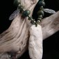 Eagle Bear Salmon Hand Carved Bone Animal Spirit Pendant - Feather and Bead Necklace