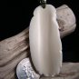Eagle Bear Salmon Hand Carved Bone Animal Spirit Pendant - Feather and Bead Necklace