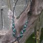 Natural Fossil Prehistoric Ammonite Crystallized Shell Pendant / Necklace - Micro Macrame Hemp Cord