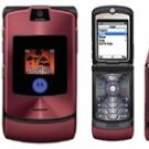 Motorola V3I Razr "Maroon'' Mobile Cellular Phone with i-Tunes (Unlocked)